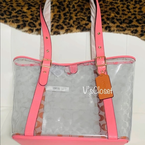 clear coach purse